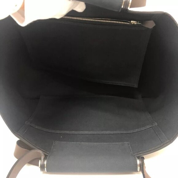 HERMES Kavac Elan PM Shoulder Bag Tote Bag Leather/Canvas Black/SilverHardware - Picture 5 of 16